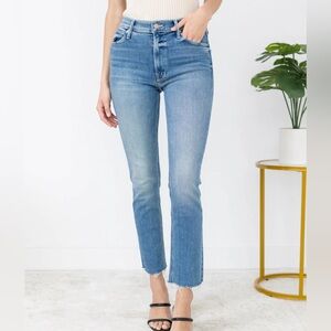 NEW Mother Riding the Cliffside Mid Rise Dazzler Ankle Fray Size 27